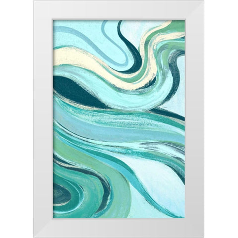 Curving Waves II White Modern Wood Framed Art Print by Loreth, Lanie