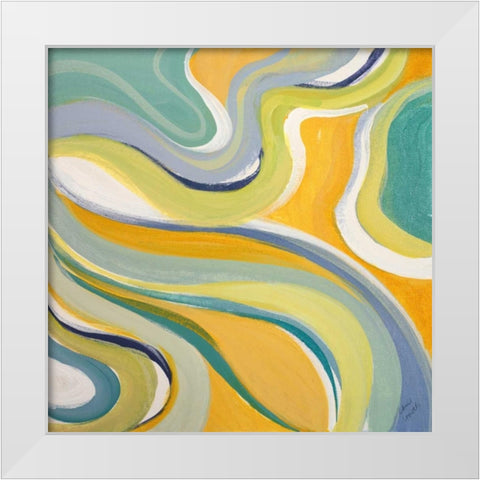 Curvilinear Bright II White Modern Wood Framed Art Print by Loreth, Lanie