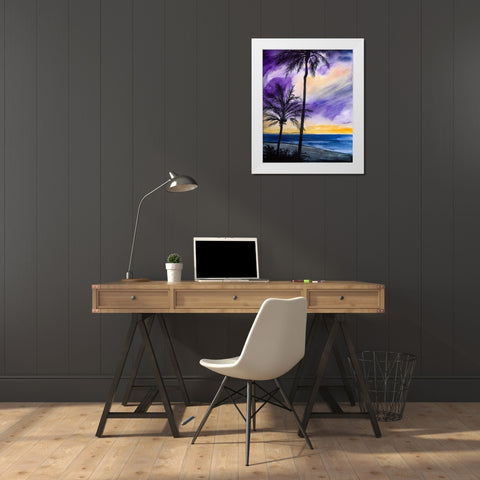 Tropic Nights I White Modern Wood Framed Art Print by Baliko, Linda