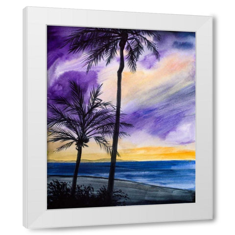 Tropic Nights I White Modern Wood Framed Art Print by Baliko, Linda
