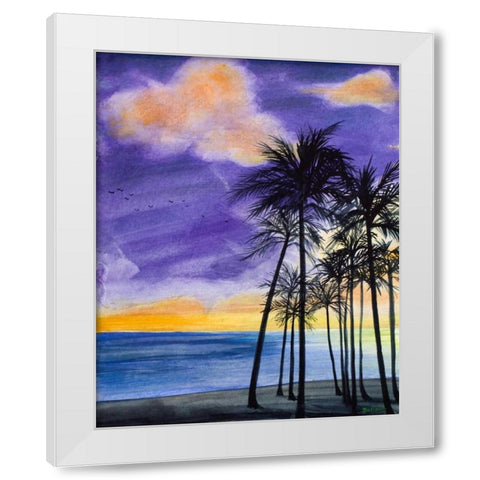 Tropic Nights II White Modern Wood Framed Art Print by Baliko, Linda