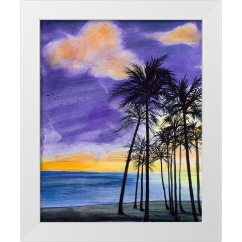 Tropic Nights II White Modern Wood Framed Art Print by Baliko, Linda