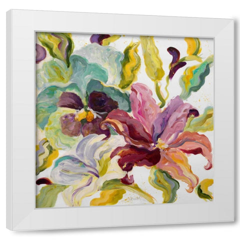 Lyrical Garden I White Modern Wood Framed Art Print by Loreth, Lanie