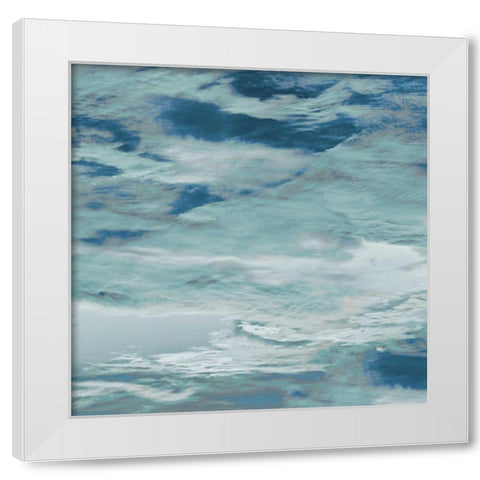 Blue Study White Modern Wood Framed Art Print by Mansfield, Kathy