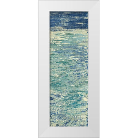 The Lake Panel II White Modern Wood Framed Art Print by Mercado, M.