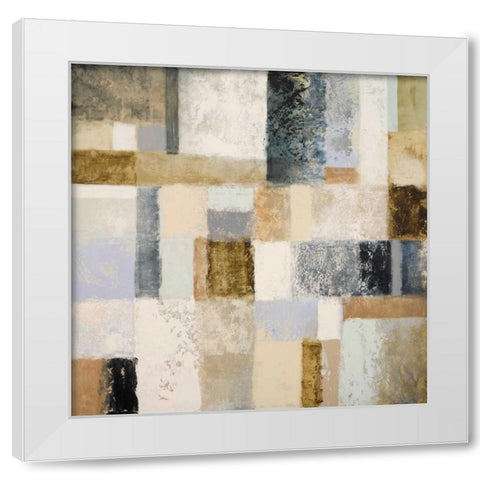 Mid Geometry I White Modern Wood Framed Art Print by Marcon, Michael