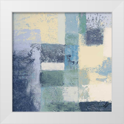 Winter Geometry Square II White Modern Wood Framed Art Print by Marcon, Michael