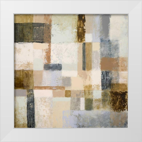 Mid Geometry II White Modern Wood Framed Art Print by Marcon, Michael