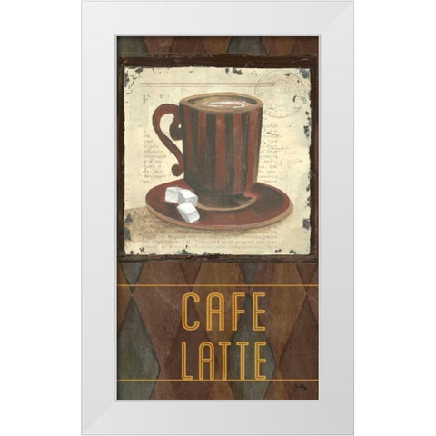 Argyle Coffee I White Modern Wood Framed Art Print by Medley, Elizabeth