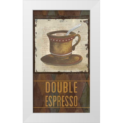 Argyle Coffee II White Modern Wood Framed Art Print by Medley, Elizabeth