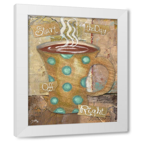 Coffee Collage II White Modern Wood Framed Art Print by Medley, Elizabeth