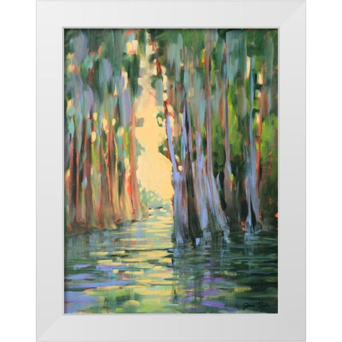 Through the Marsh I White Modern Wood Framed Art Print by Slivka, Jane