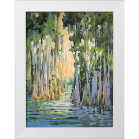 Through the Marsh II White Modern Wood Framed Art Print by Slivka, Jane