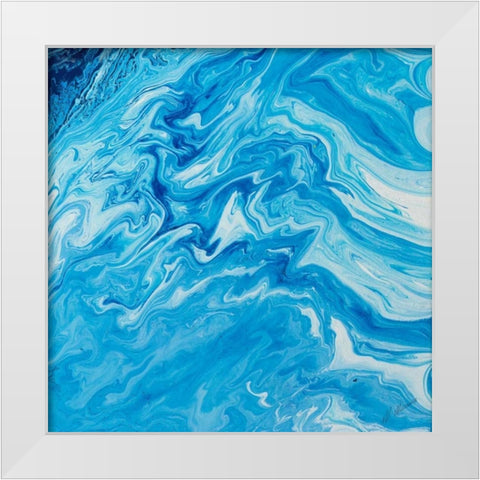 Marble Square I White Modern Wood Framed Art Print by Mercado, M.