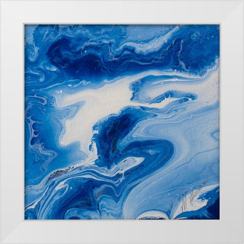 Marble Square II White Modern Wood Framed Art Print by Mercado, M.