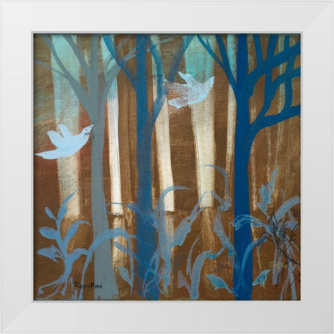 Peaceful Morning White Modern Wood Framed Art Print by Maria, Robin