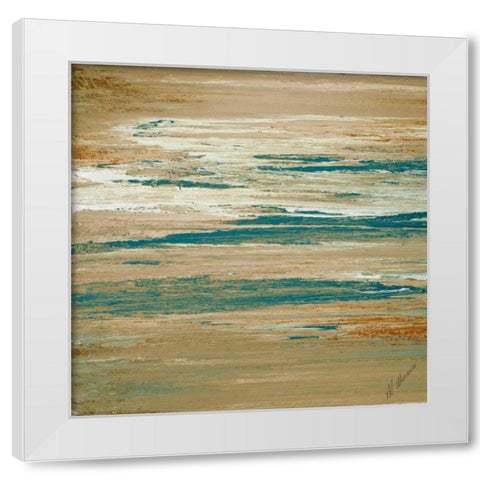 Fall Sunset White Modern Wood Framed Art Print by Mercado, M.