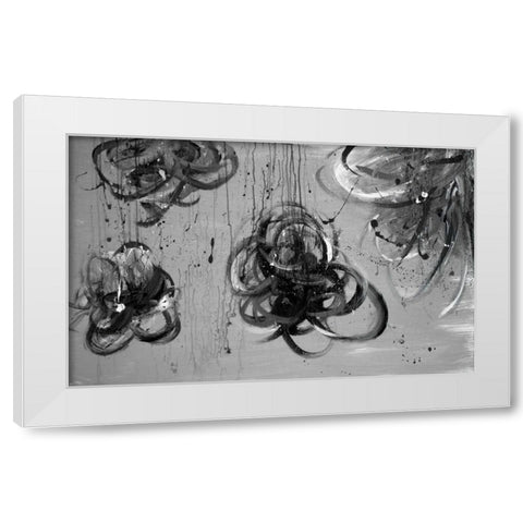 Forms of Gray White Modern Wood Framed Art Print by Marie, Addie
