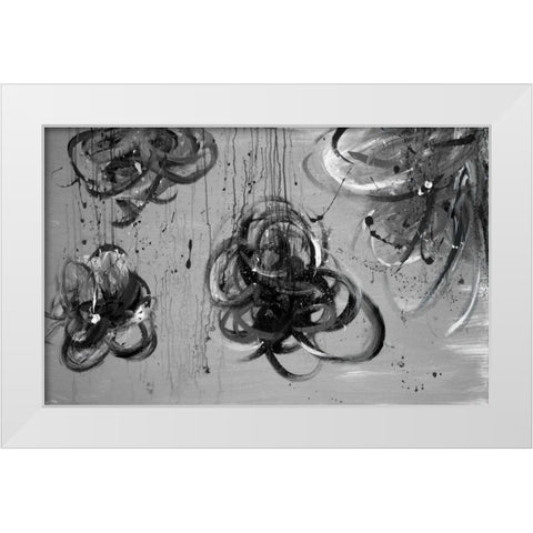 Forms of Gray White Modern Wood Framed Art Print by Marie, Addie