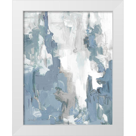 Blue Serenade White Modern Wood Framed Art Print by Loreth, Lanie