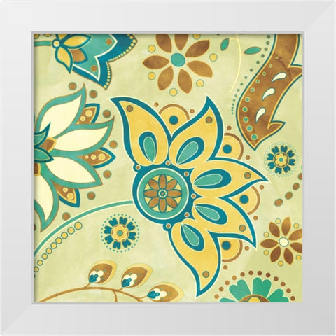 Botanical Rhythm I White Modern Wood Framed Art Print by Josefina