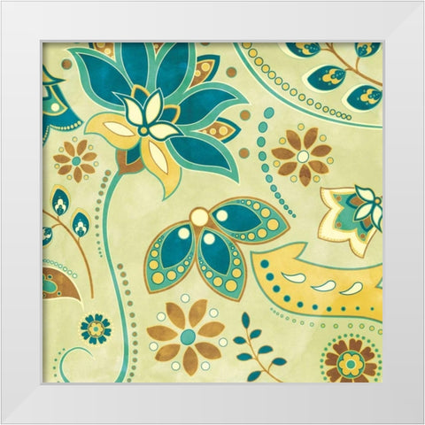 Botanical Rhythm II White Modern Wood Framed Art Print by Josefina