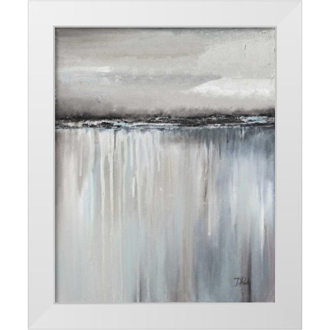 Muted Paysage I White Modern Wood Framed Art Print by Pinto, Patricia