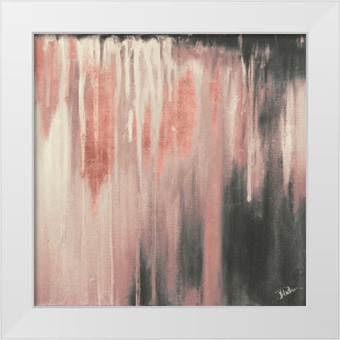 Pink Paysage I White Modern Wood Framed Art Print by Pinto, Patricia