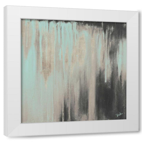 Teal Paysage I White Modern Wood Framed Art Print by Pinto, Patricia