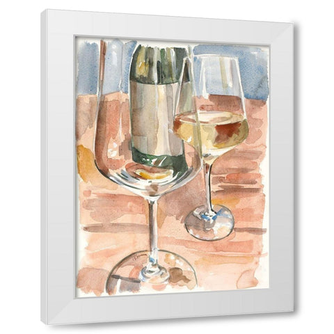Wine Series I White Modern Wood Framed Art Print by French-Roussia, Heather A.