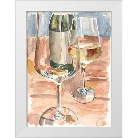 Wine Series I White Modern Wood Framed Art Print by French-Roussia, Heather A.