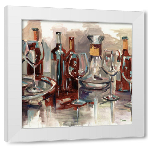Wine Selections White Modern Wood Framed Art Print by French-Roussia, Heather A.