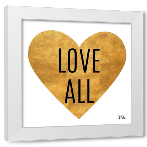 Love and Live on White White Modern Wood Framed Art Print by Pinto, Patricia