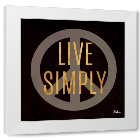 Love and Live II White Modern Wood Framed Art Print by Pinto, Patricia