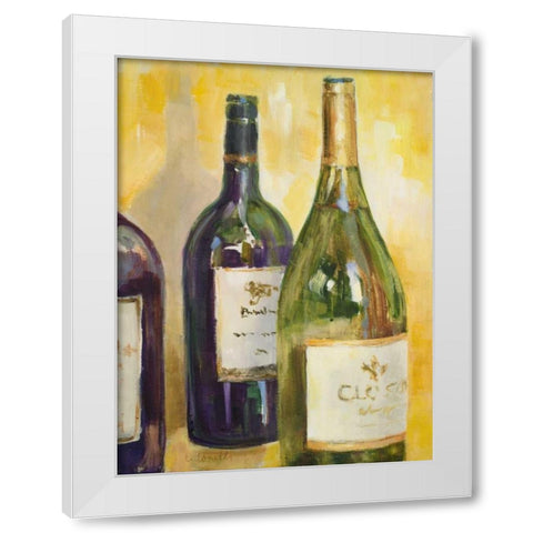 Time for Wine I White Modern Wood Framed Art Print by Loreth, Lanie