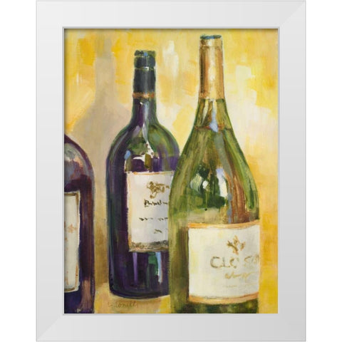 Time for Wine I White Modern Wood Framed Art Print by Loreth, Lanie