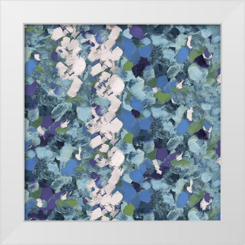 Square Of Life White Modern Wood Framed Art Print by Loreth, Lanie