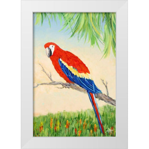 Tropic Bird in Paradise I White Modern Wood Framed Art Print by DeRice, Julie