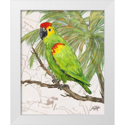 Another Bird in Paradise II White Modern Wood Framed Art Print by DeRice, Julie