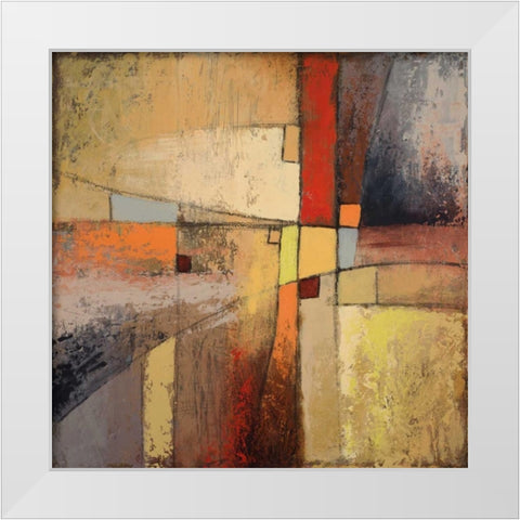 Tangent I White Modern Wood Framed Art Print by Marcon, Michael