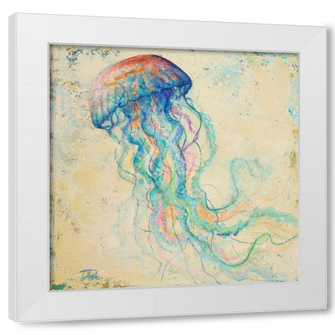 Creatures of the Ocean I White Modern Wood Framed Art Print by Pinto, Patricia