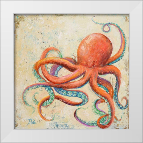 Creatures of the Ocean II White Modern Wood Framed Art Print by Pinto, Patricia