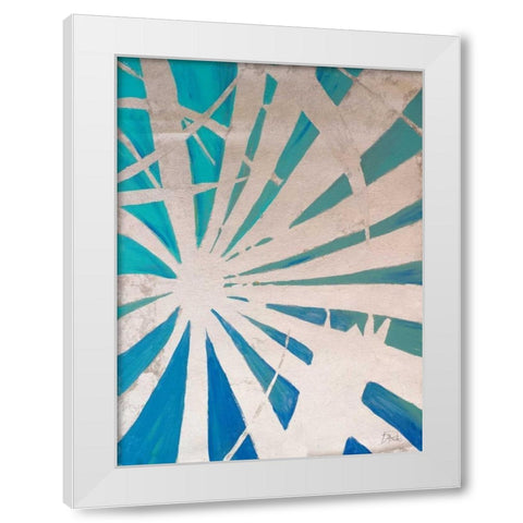 Silver Palms II White Modern Wood Framed Art Print by Pinto, Patricia