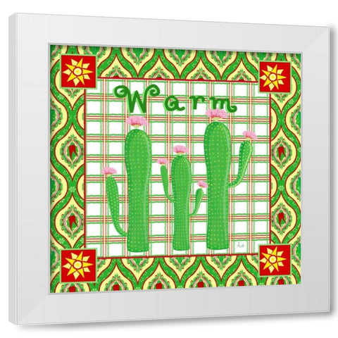 Chili Fiesta IV White Modern Wood Framed Art Print by Metz, Andi