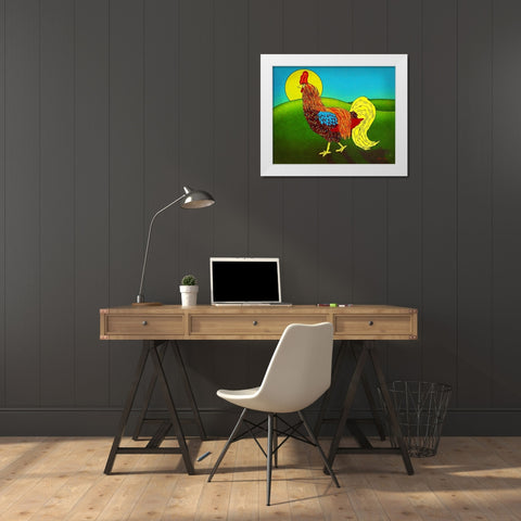 Bright and Early I White Modern Wood Framed Art Print by Edwins, Hugo
