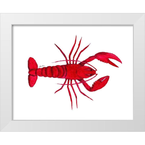 Pincher IV White Modern Wood Framed Art Print by Edwins, Hugo