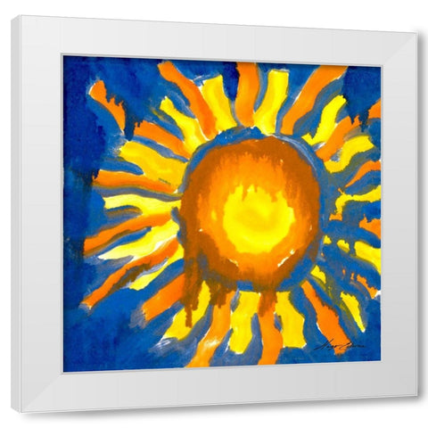 Sun Series I White Modern Wood Framed Art Print by Edwins, Hugo