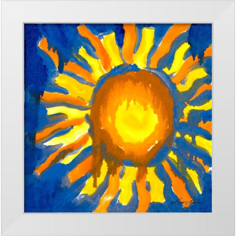 Sun Series I White Modern Wood Framed Art Print by Edwins, Hugo
