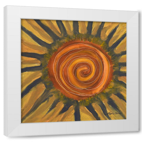 Sun Series II White Modern Wood Framed Art Print by Edwins, Hugo