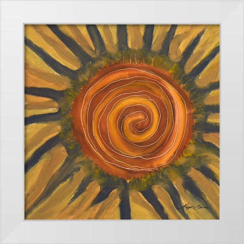 Sun Series II White Modern Wood Framed Art Print by Edwins, Hugo